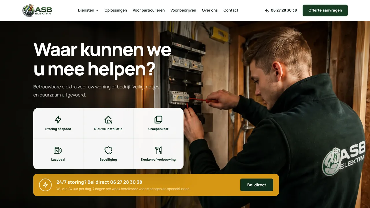 Website van ASB Elektra
